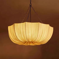 Nordic Minimalist Wabi Sabi Fabric Chandelier Living Dining Room Bedroom Pendant Lamp Lustre RestaurantBar Hanging Light Fixture
