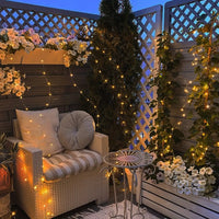 1PC 100 LED Waterproof Battery Box Copper Wire Fairy Lights, 8 Modes Camping lights, used for Garden Patio Party Weddings