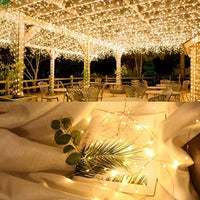 1PC 100 LED Waterproof Battery Box Copper Wire Fairy Lights, 8 Modes Camping lights, used for Garden Patio Party Weddings