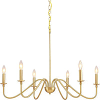 Retro Loft Living Room Chandelier Lighting E14 Vintage American Style Black/Gold Ceiling Chandelier Household Dining Room Light